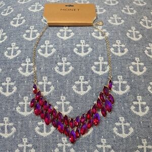 Monet Jewelry Glass 18 Inch Rolo Collar Necklace